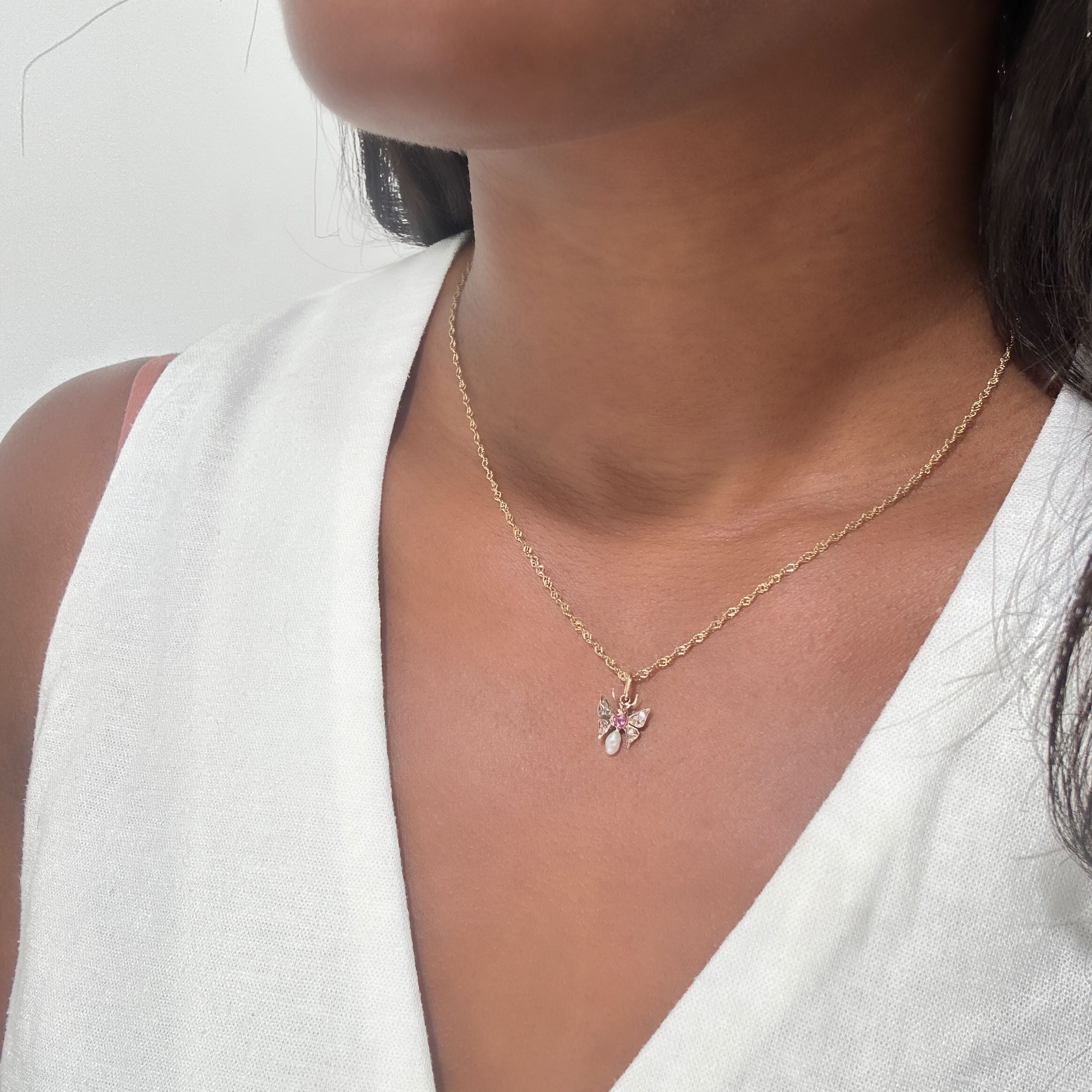 18k Vintage Gold Flat Marine Link Chain (2)