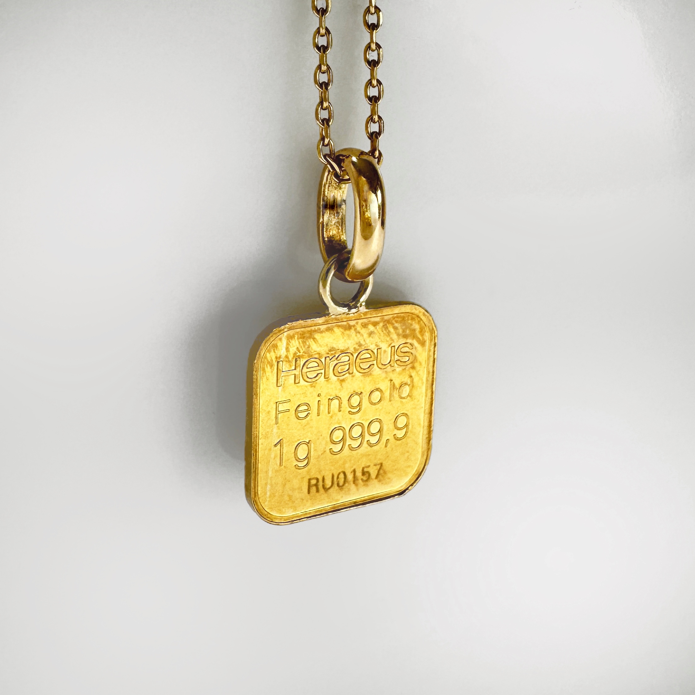 24kt Vintage Gold Bar Pendant (2)