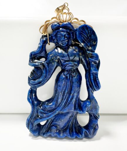 Gold and lapis lazuli pendant "Xianli"