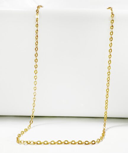 Chaine or maille jaseron moyenne // 52cm