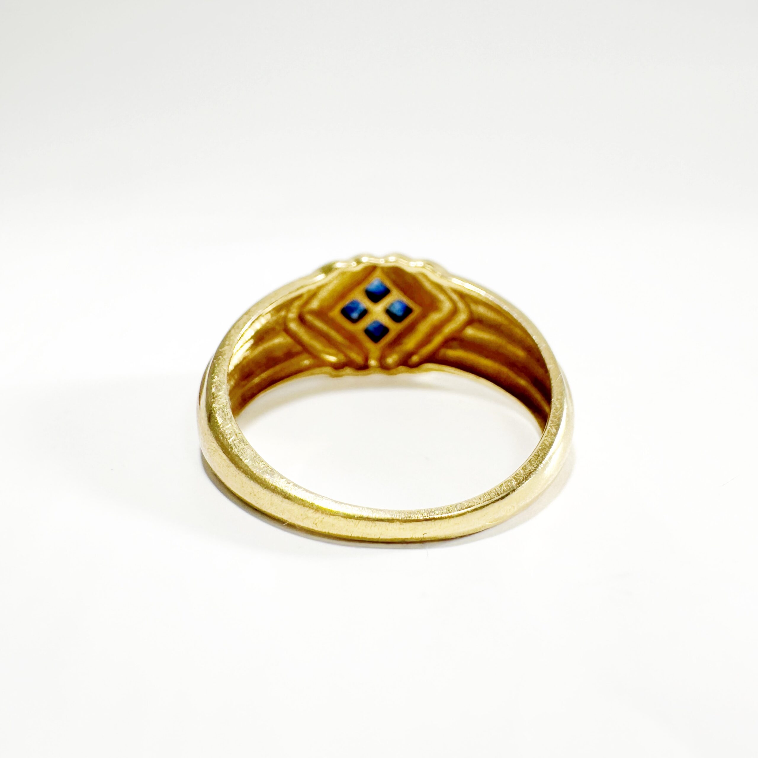 Vintage Art Deco Gold Sapphire Ring (2)