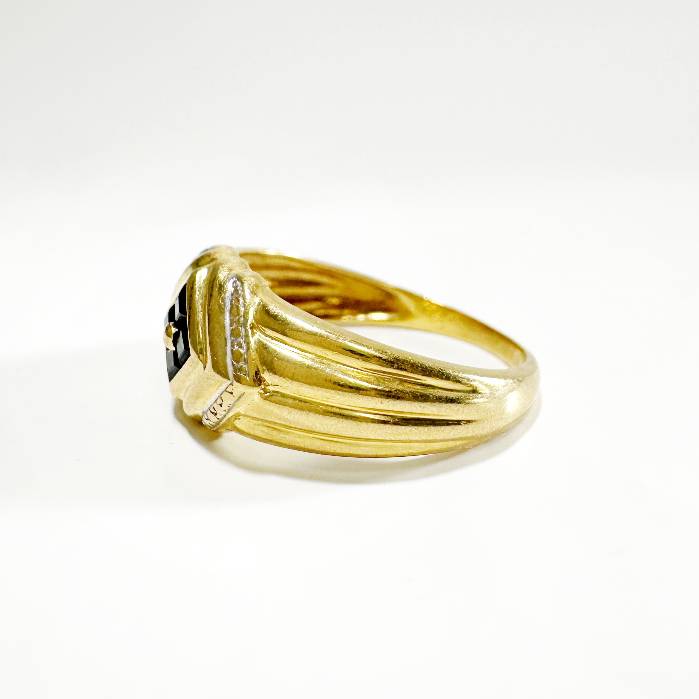 Vintage Art Deco Gold Sapphire Ring (3)