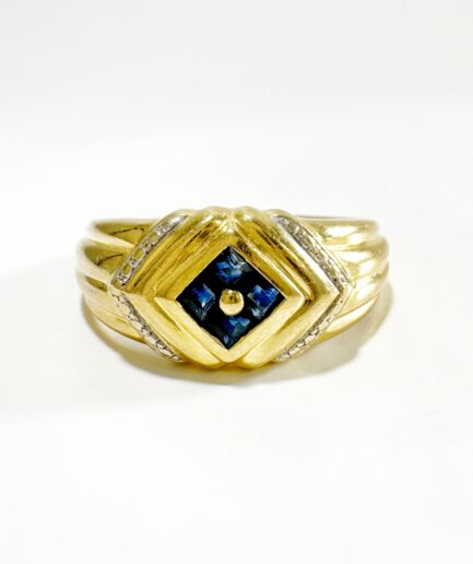 Art Deco Gold and Sapphire Ring "Abelia"
