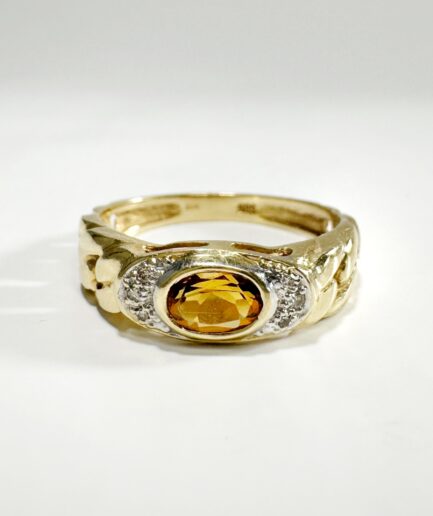 Gold, citrine and diamond ring "Sonnika"