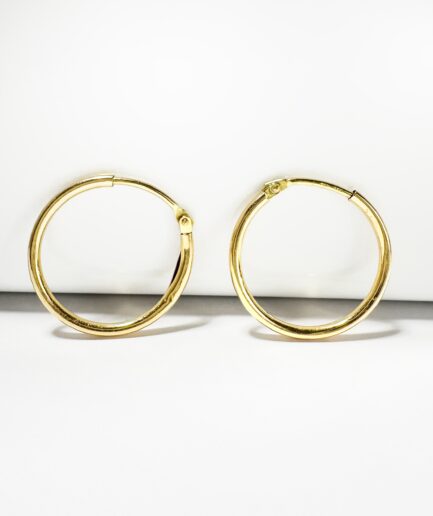 Boucles d'oreilles créoles fines en or "Aelina"