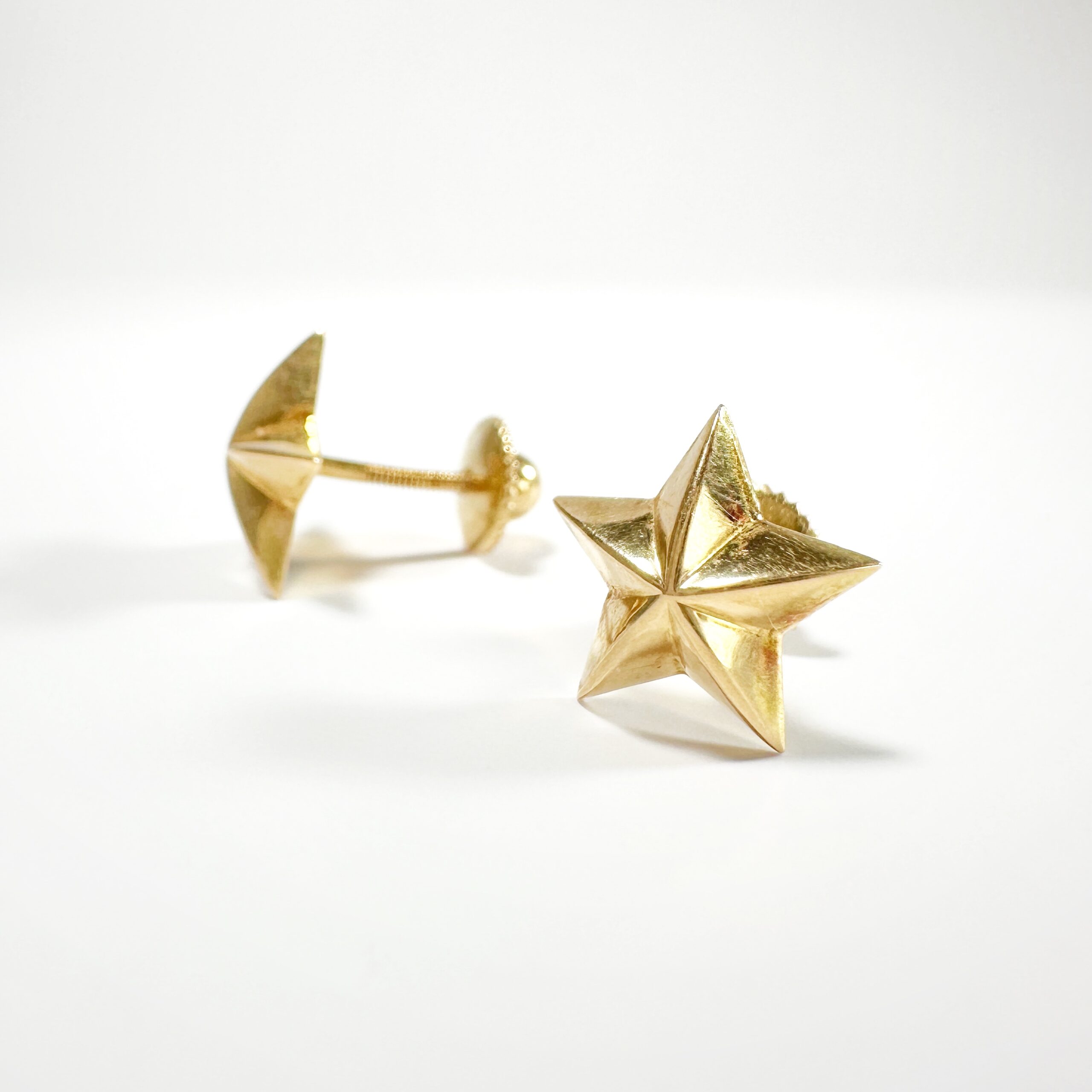 18k Gold Vintage Star Earrings (3)