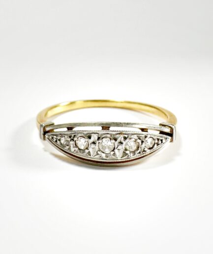 Gold and diamond garter ring "Lucielle"