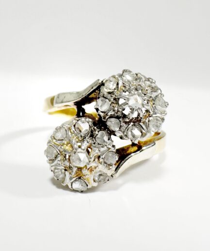 Gold You and Me rose-cut diamond ring  "Berthilline"