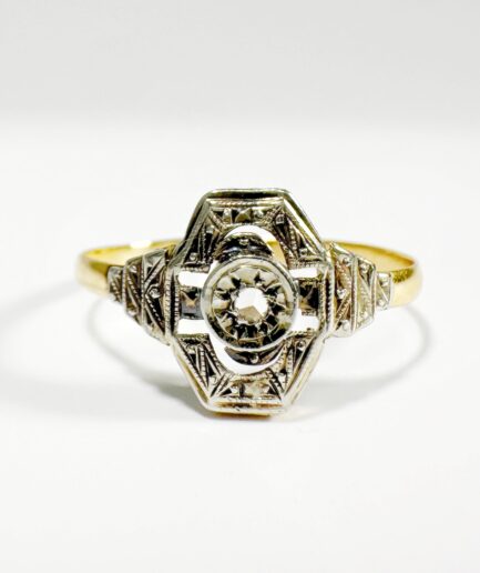 Art Deco gold and diamond ring "Octavine"