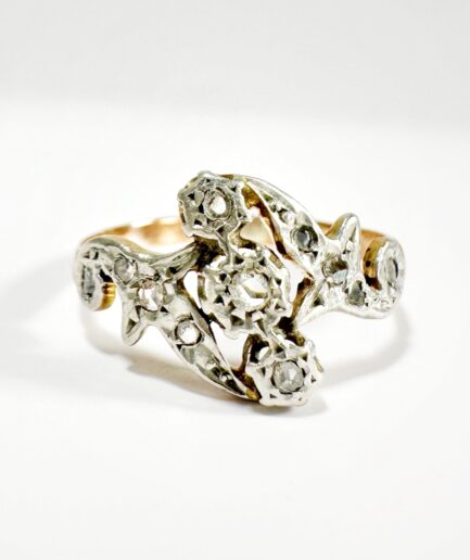 Gold and diamond trilogy ring "Philomena"