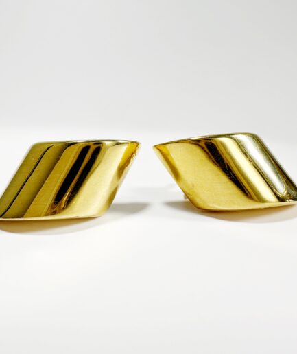 Gold puffed earrings "Marlene"