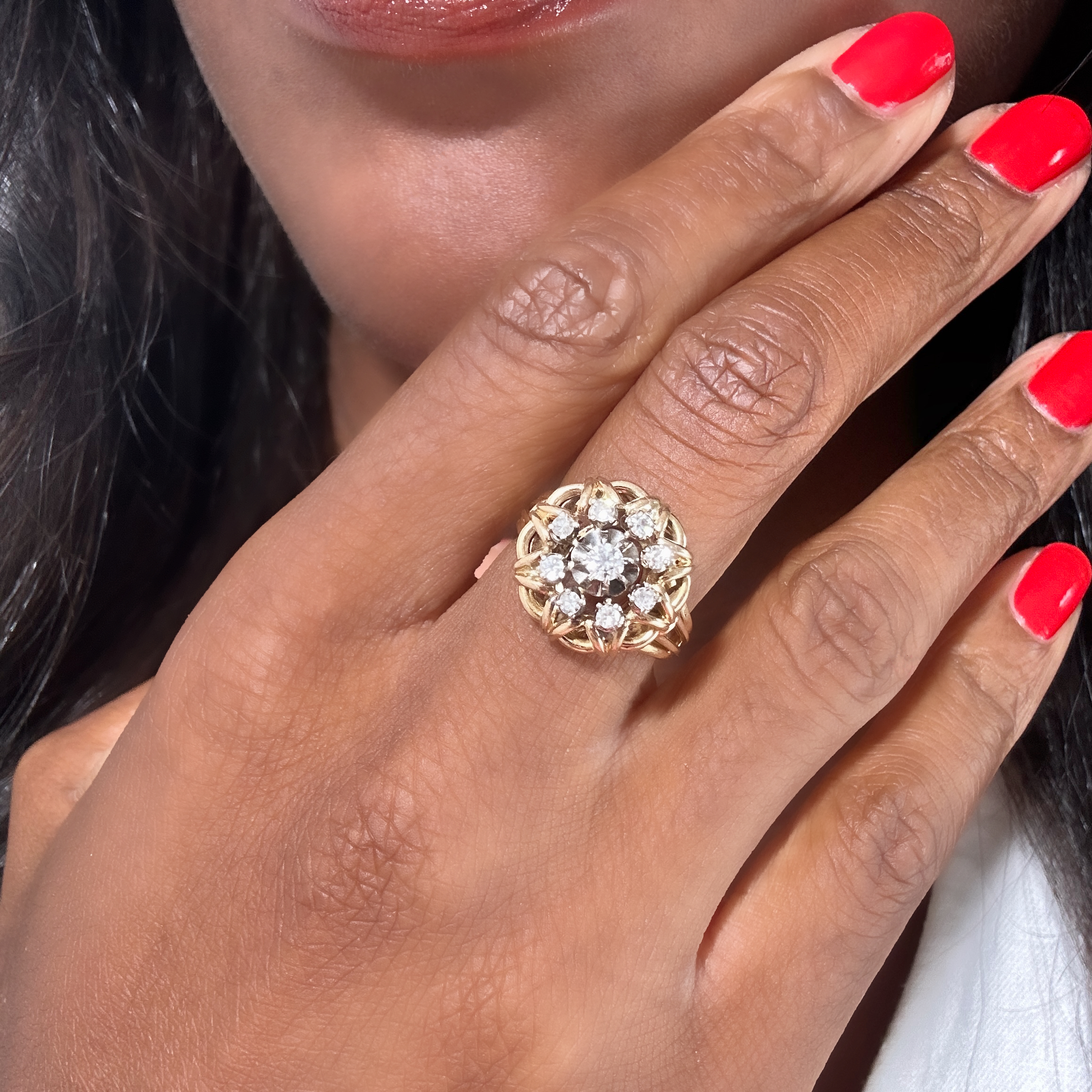 Vintage 18k Gold Diamond Ring (2)