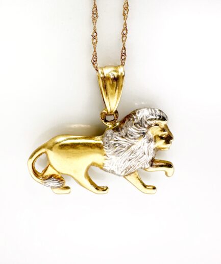 Pendentif porte bonheur Lion or "Lex"