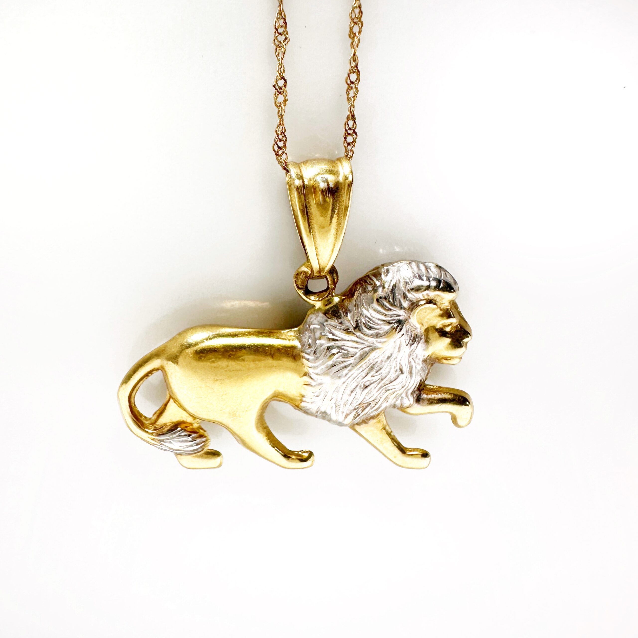 Vintage Gold Lion Lucky Pendant (2)