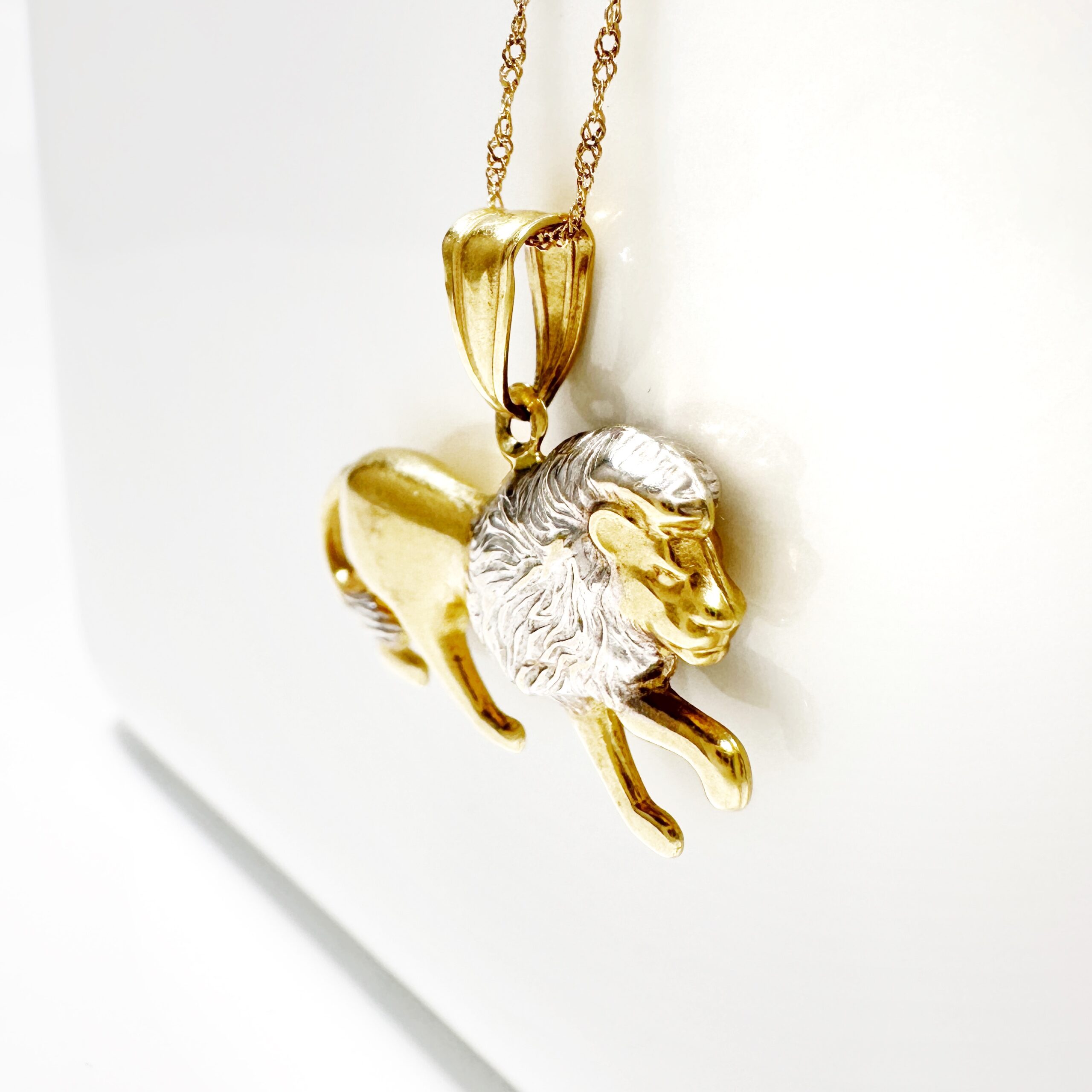 Vintage Gold Lion Lucky Pendant (5)