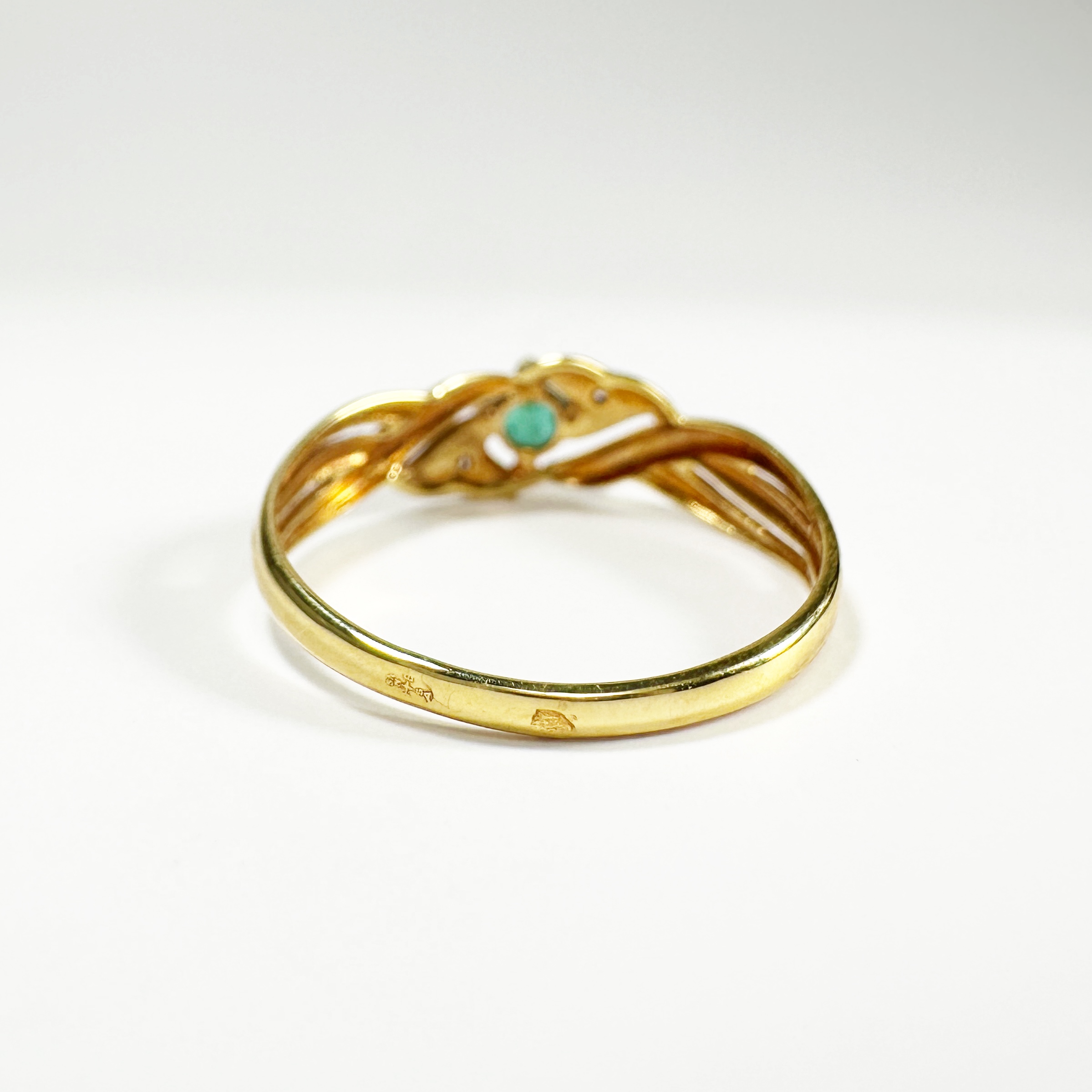 Vintage Gold And Diamonds Emerald Ring (4)