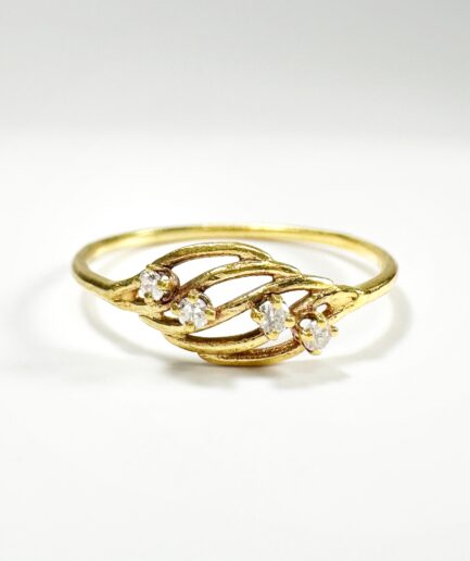 Bague filigrane or et diamants "Iséa"