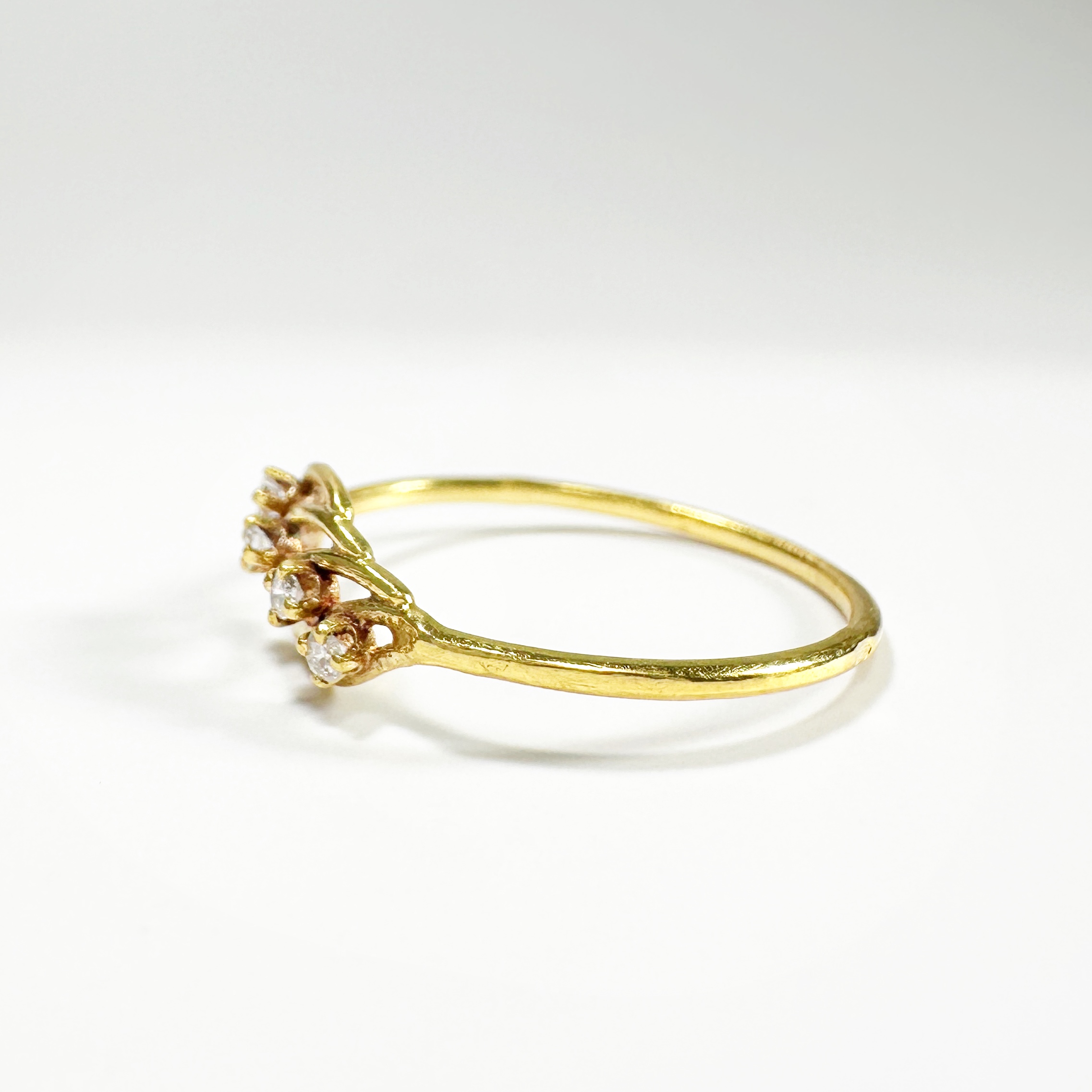 Vintage Gold And Diamonds Filigree Ring (4)