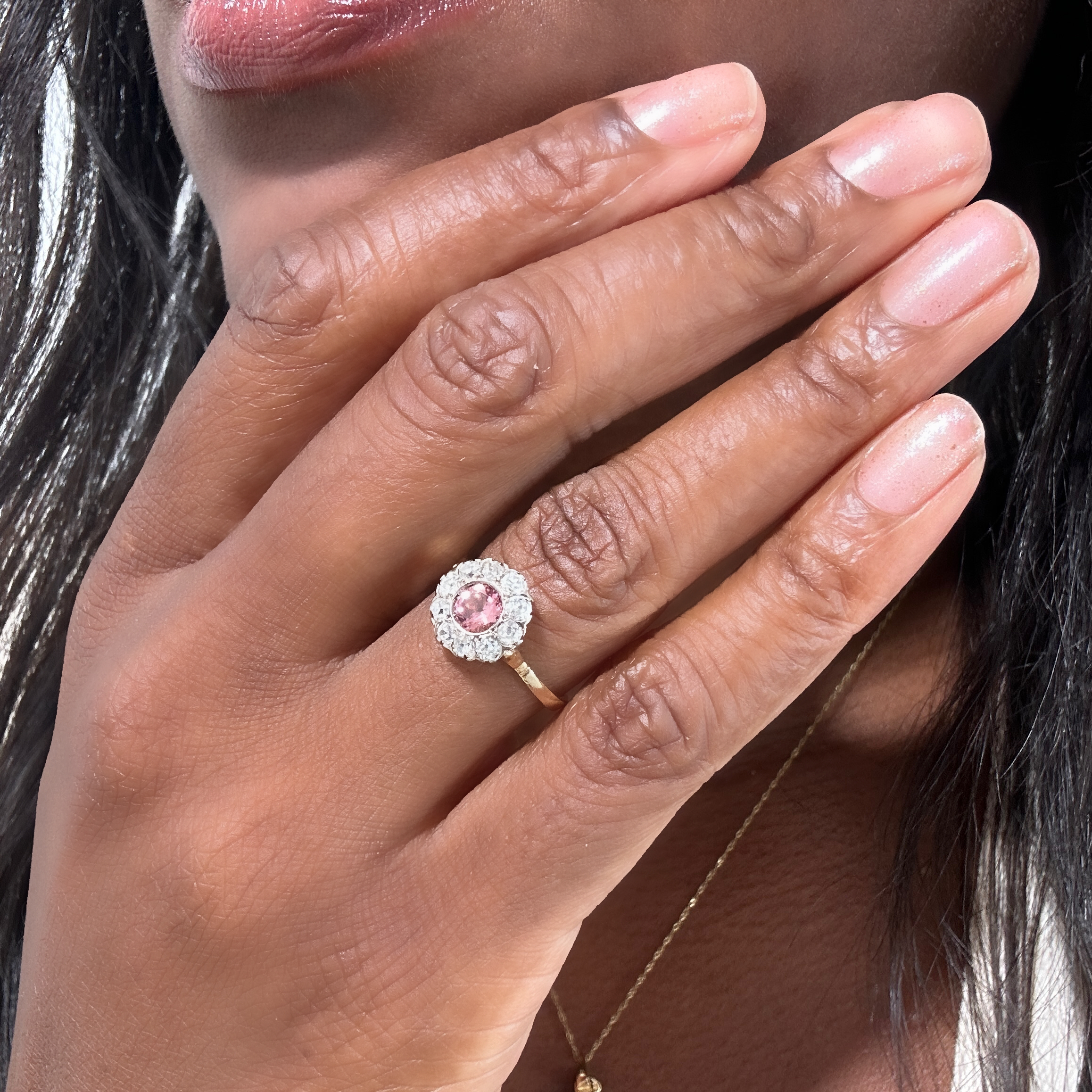 Vintage Gold Tourmaline And Diamond Ring (1)