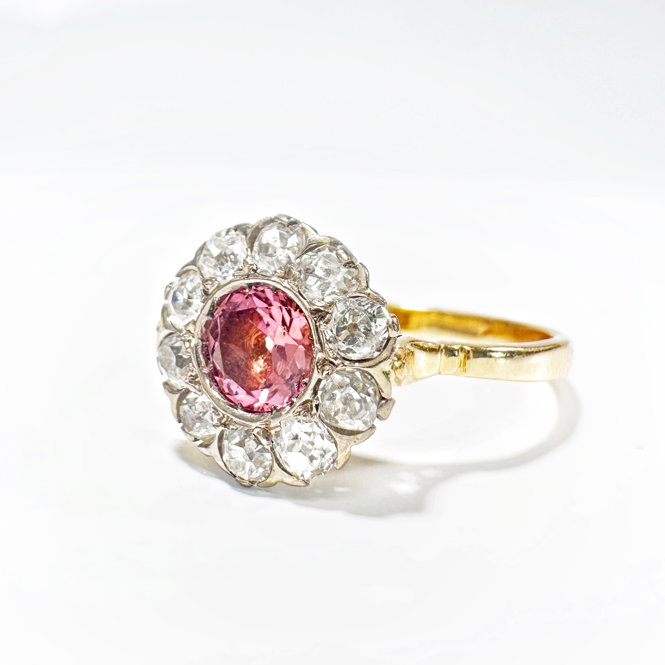 Vintage Gold Tourmaline And Diamond Ring