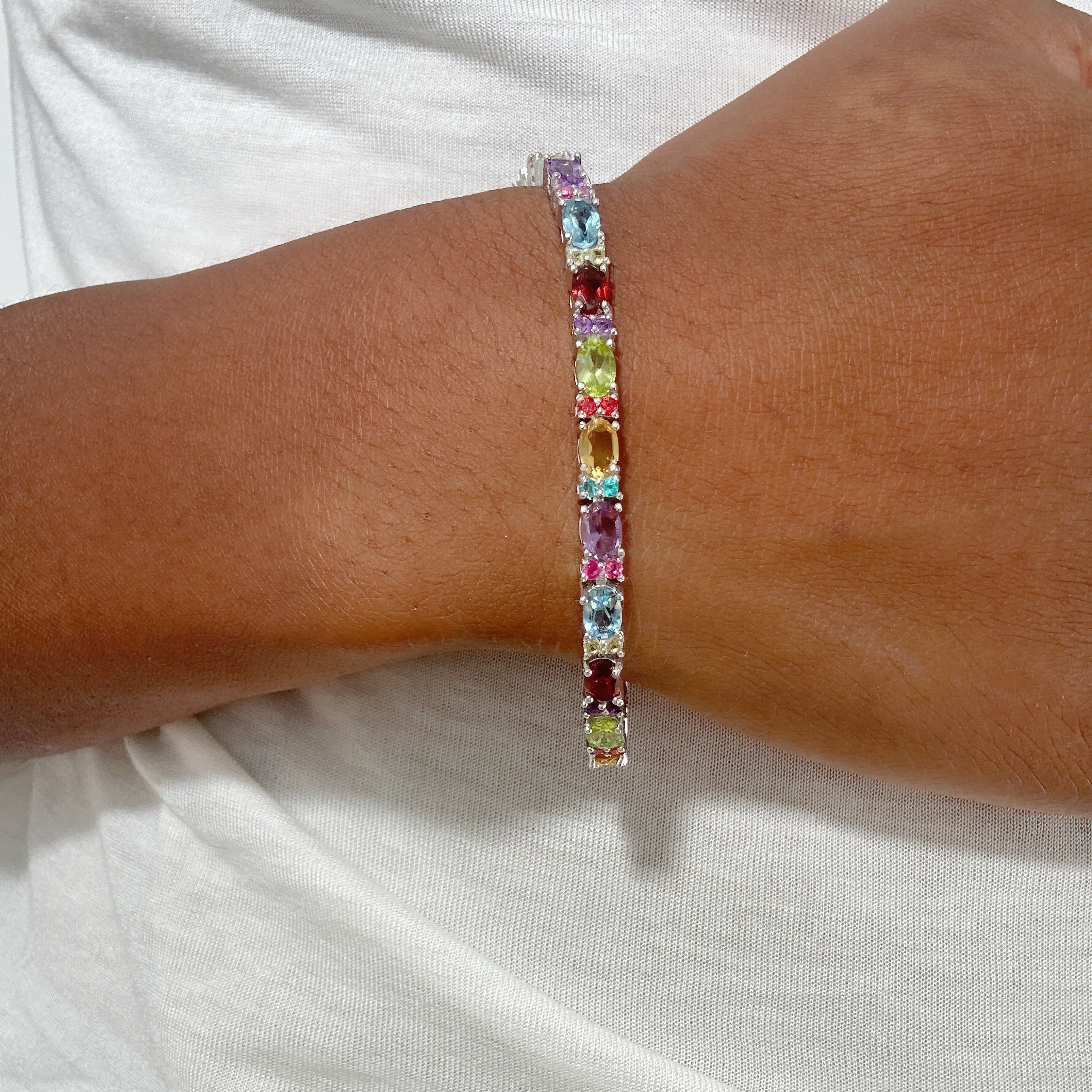 Vintage Tutti Frutti Silver Bracelet (1)