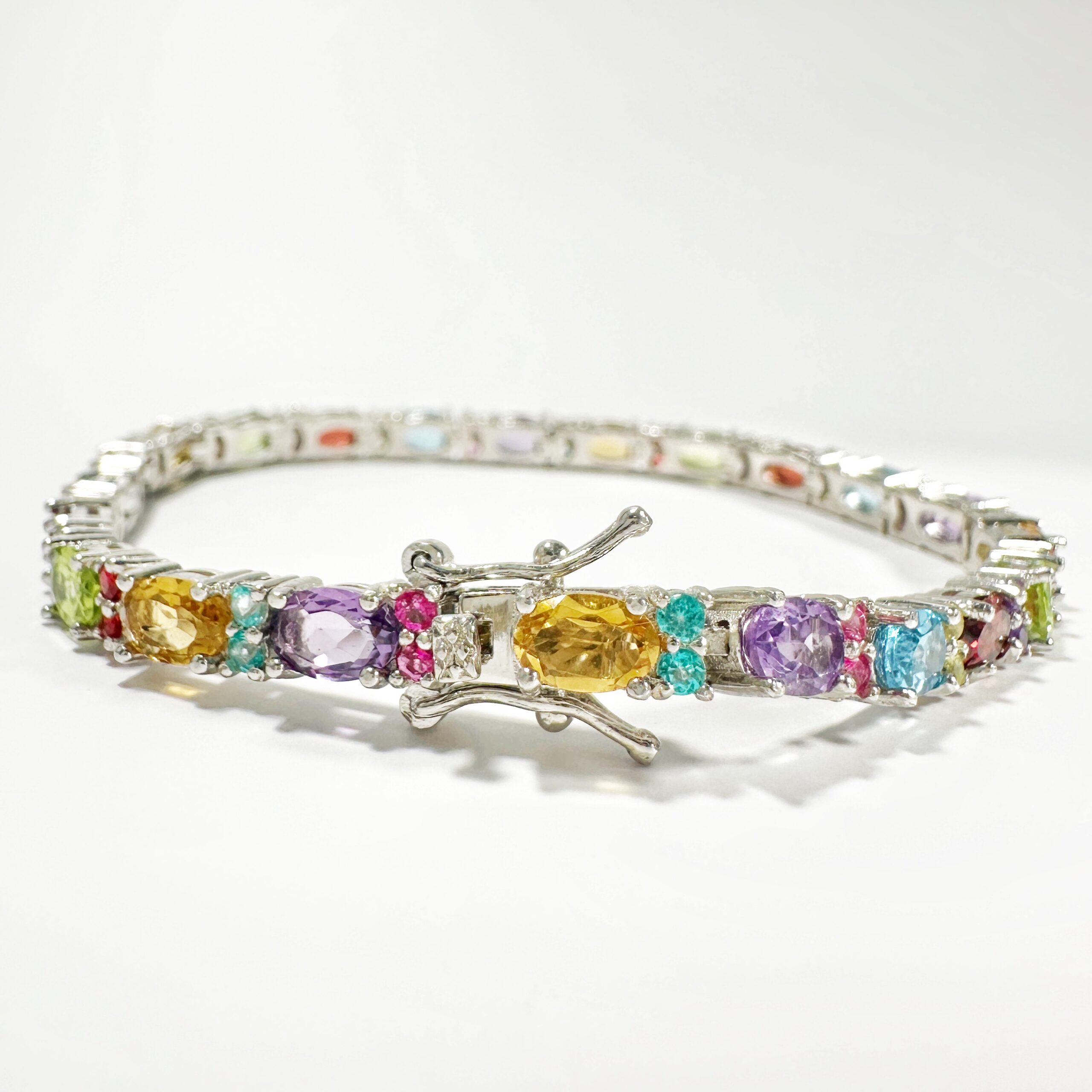 Vintage Tutti Frutti Silver Bracelet (6)