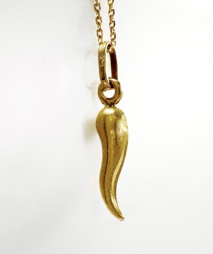 Pendentif porte bonheur or piment Cornicello "Vitaro"