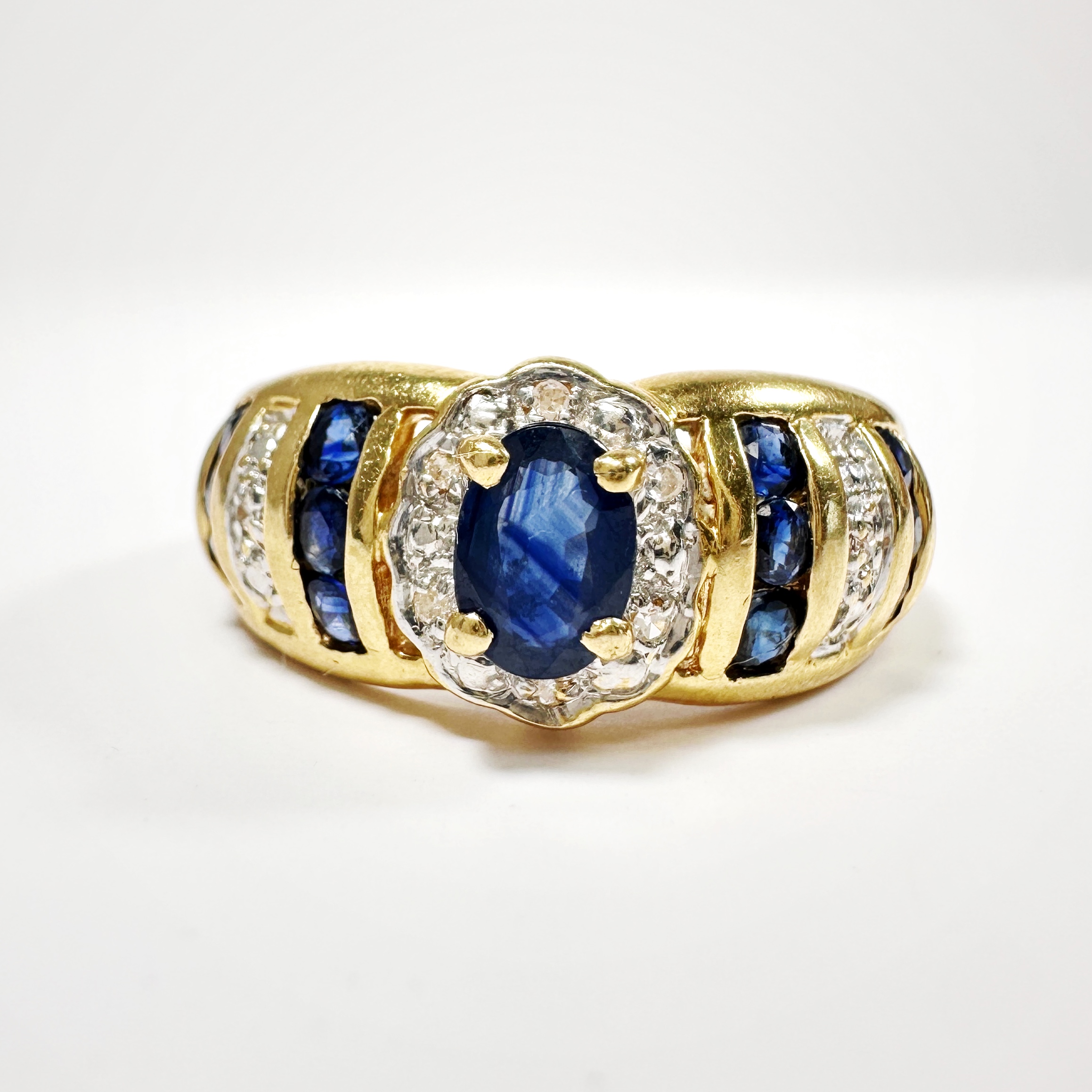 Vintage Gold Art Deco Sapphire Ring (6)