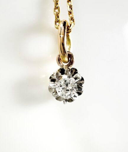 Pendentif solitaire or et diamant "Estelline"