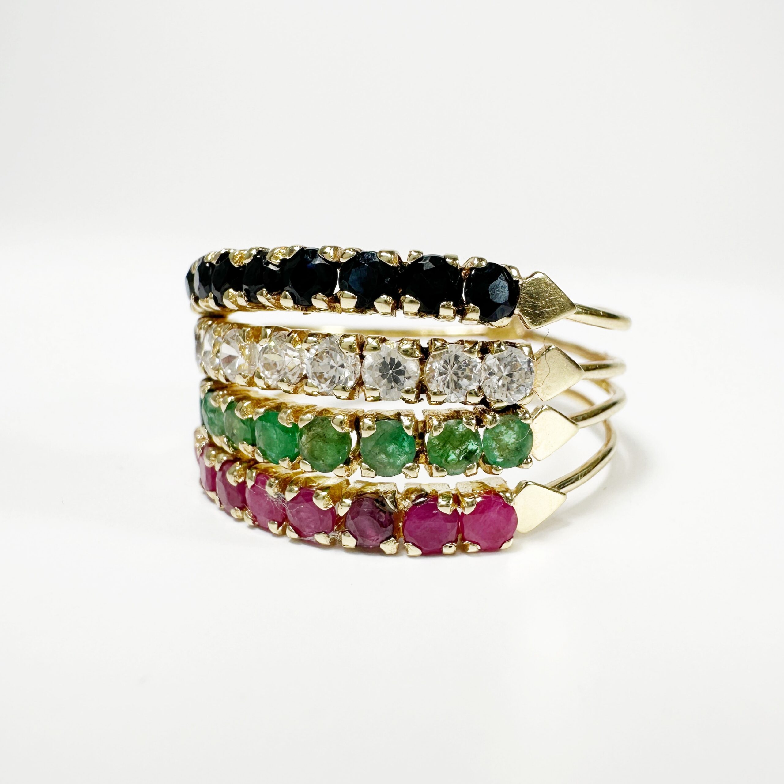 Vintage Gold Harem Tutti Frutti Ring (2)