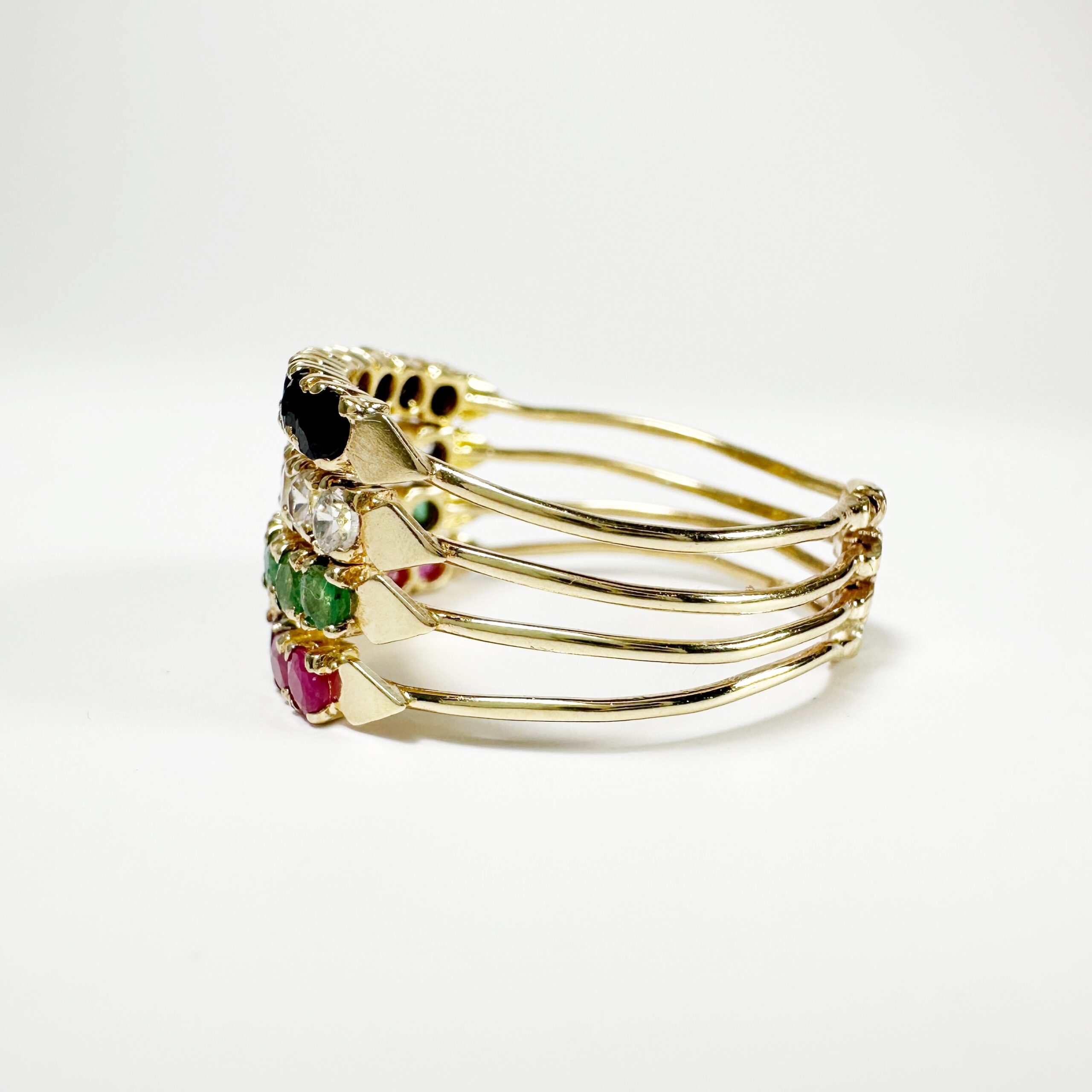 Vintage Gold Harem Tutti Frutti Ring (3)