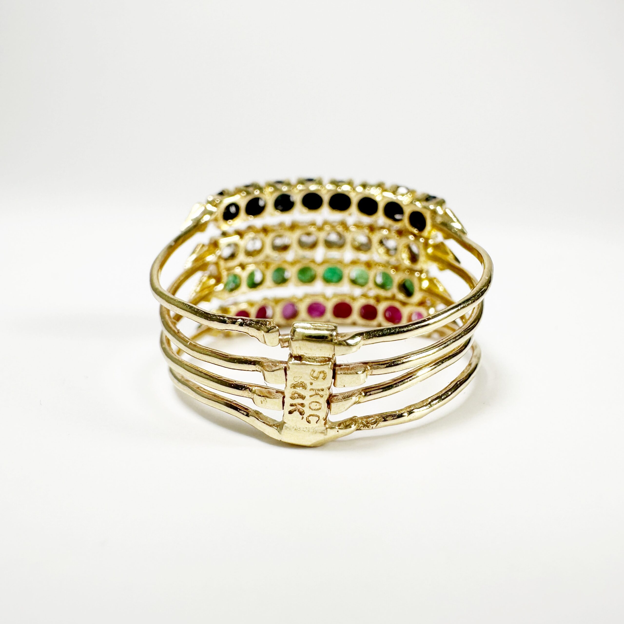 Vintage Gold Harem Tutti Frutti Ring (4)