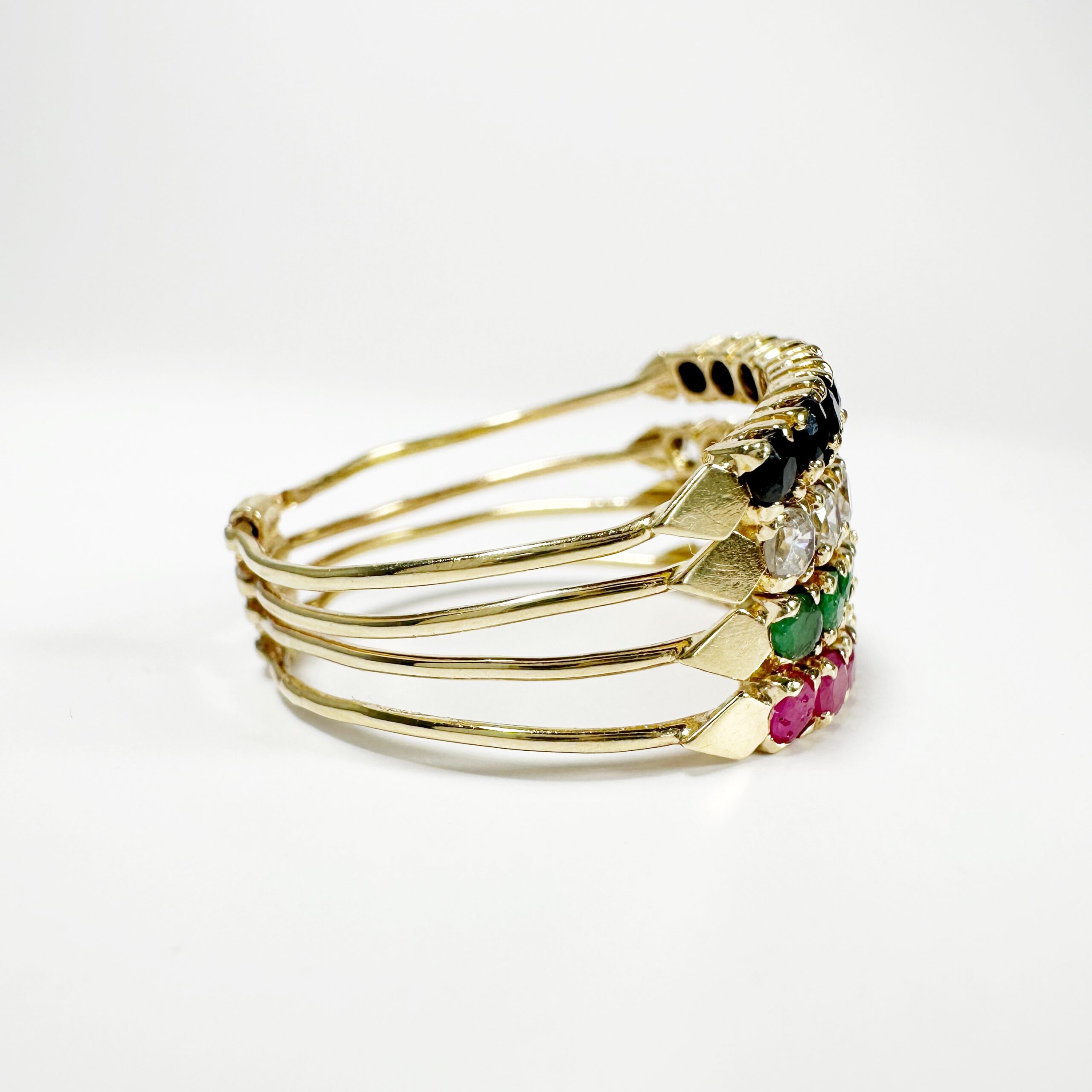 Vintage Gold Harem Tutti Frutti Ring (5)