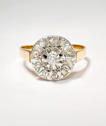 Gold, diamond and platinum ring "Myra"