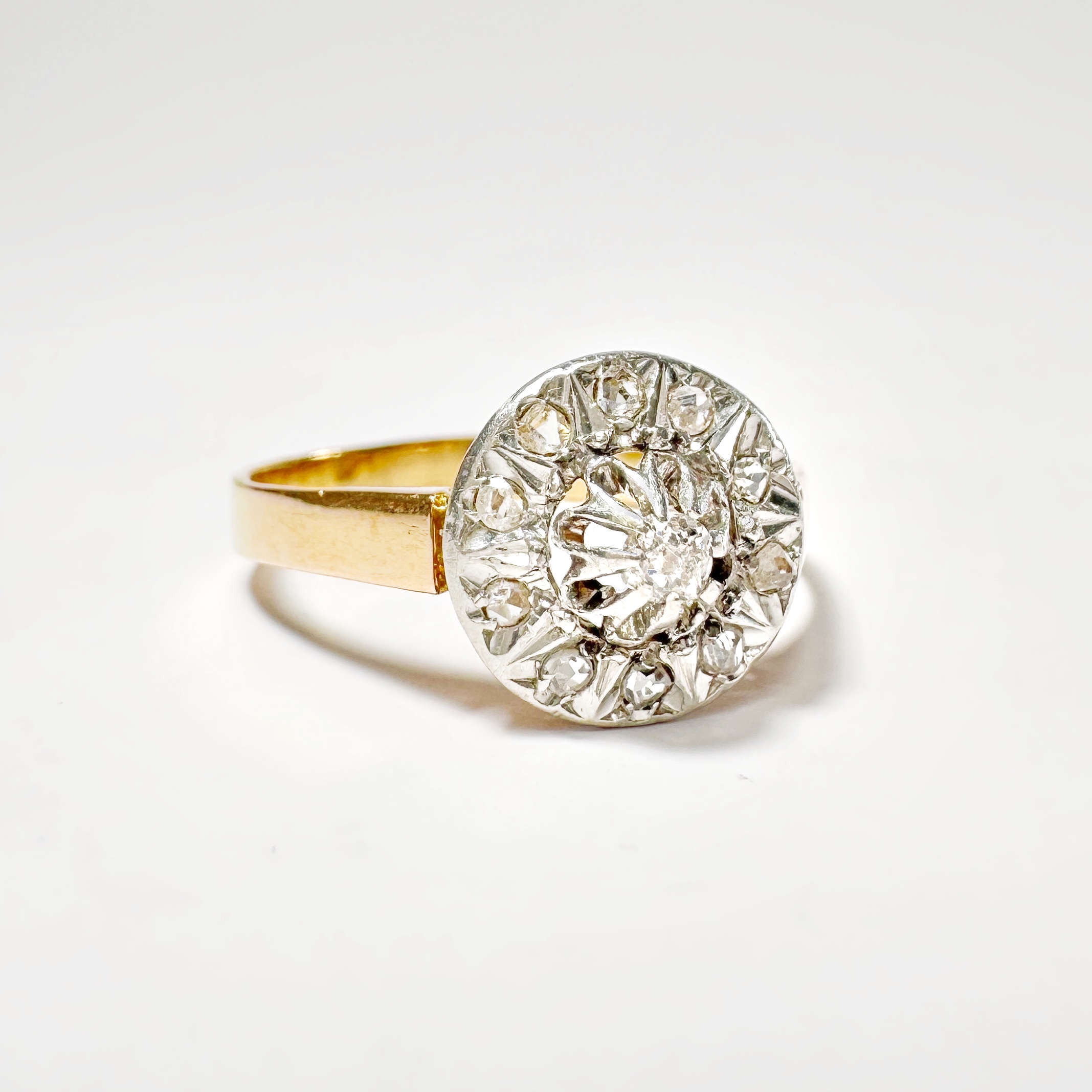 Antique Gold Platinum Diamond Ring (2)