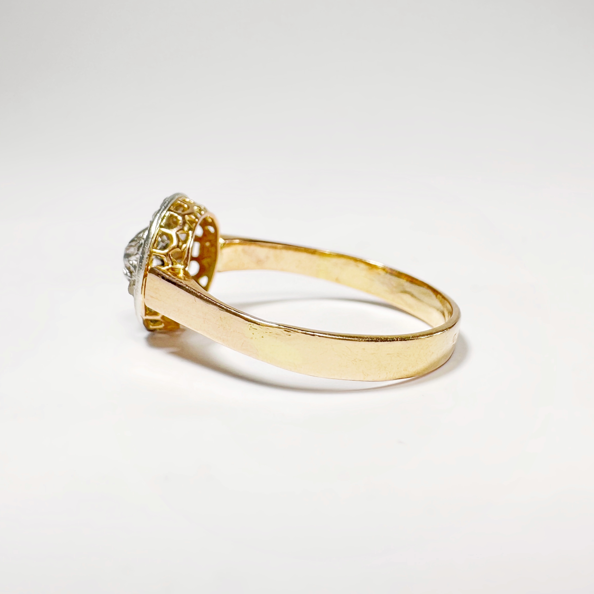 Antique Gold Platinum Diamond Ring (3)