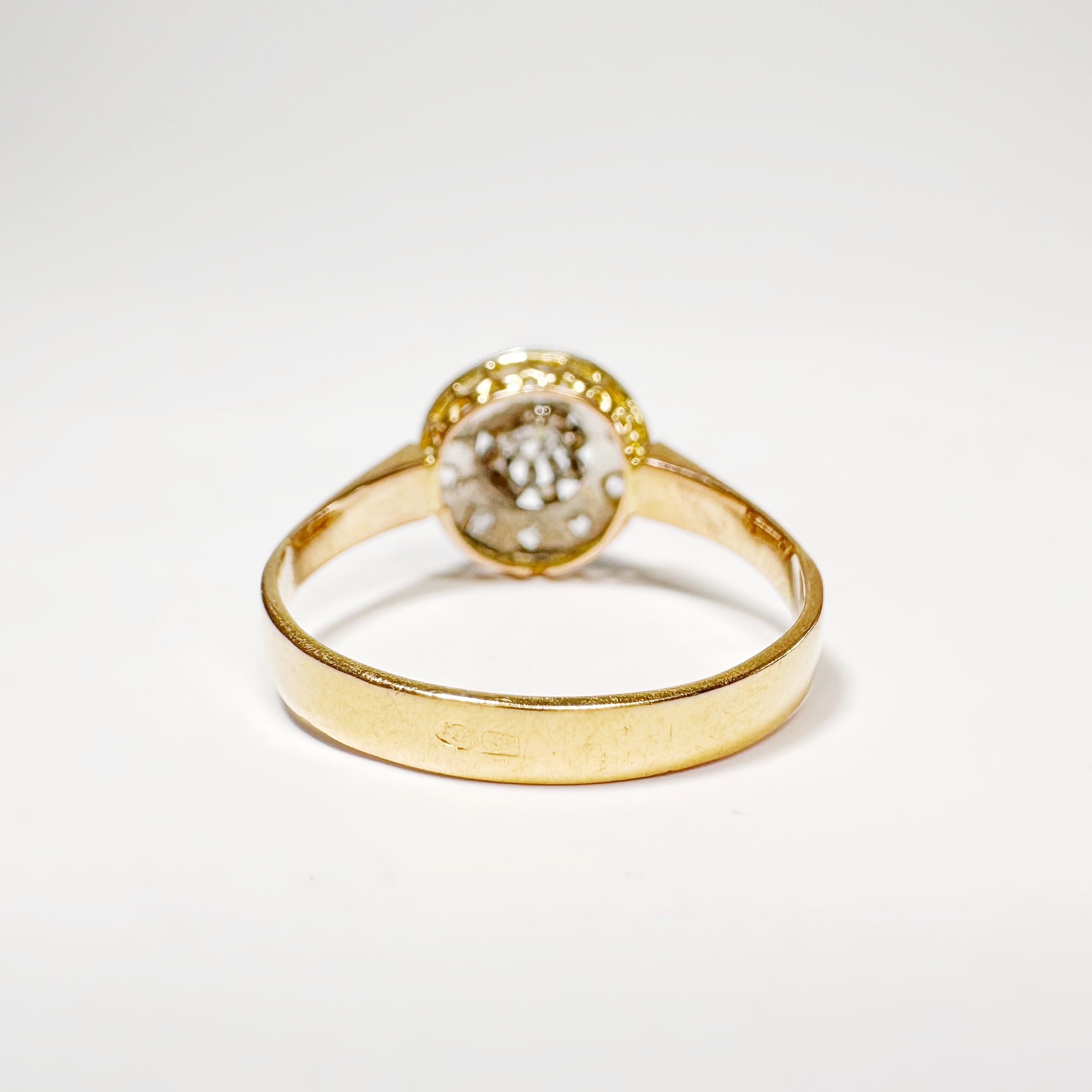 Antique Gold Platinum Diamond Ring (4)