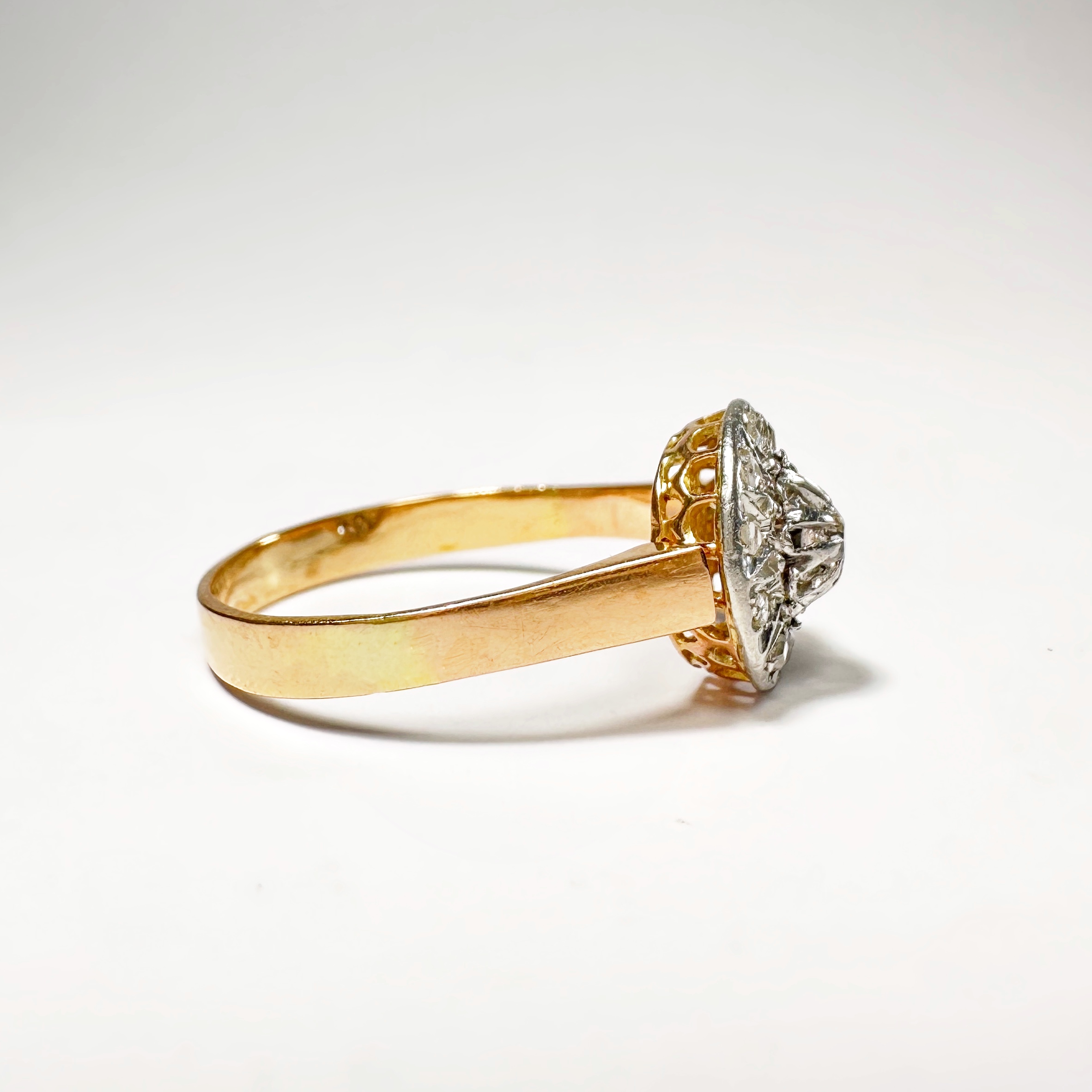 Antique Gold Platinum Diamond Ring (5)