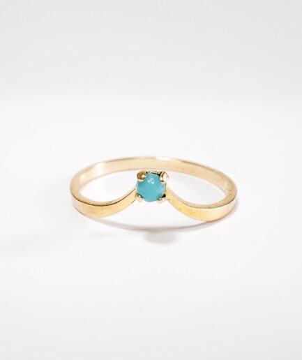 Gold and turquoise ring "Ernestine"