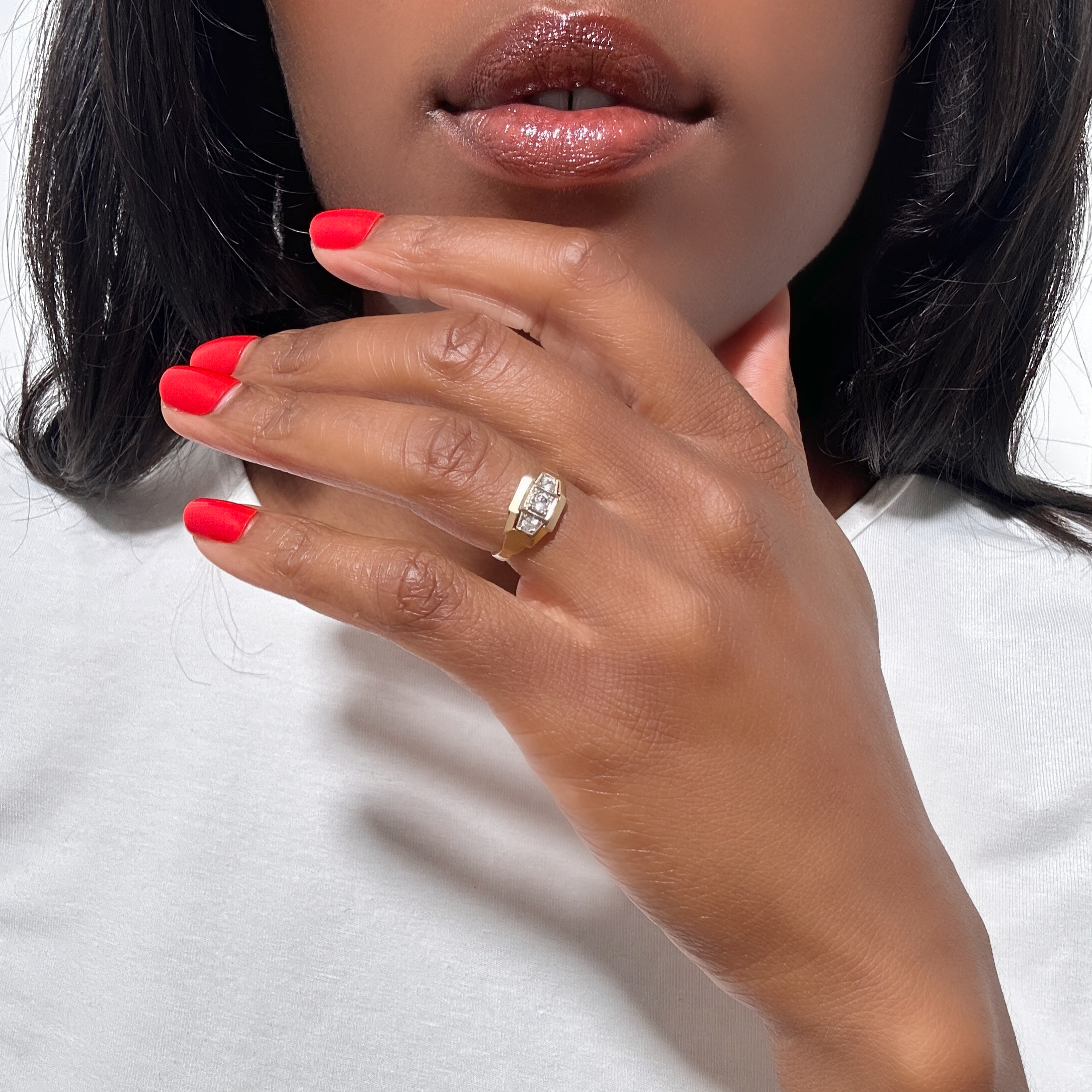 Gold And Diamond Art Deco Ring 1