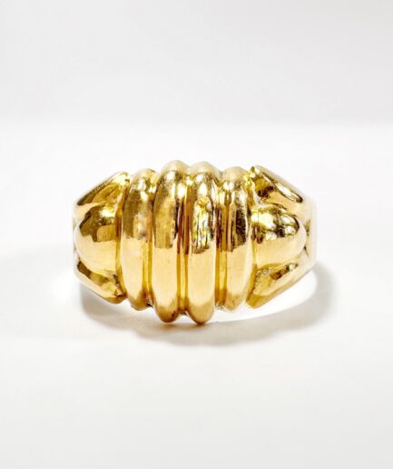 Retro gold gadroon ring "Marlene"