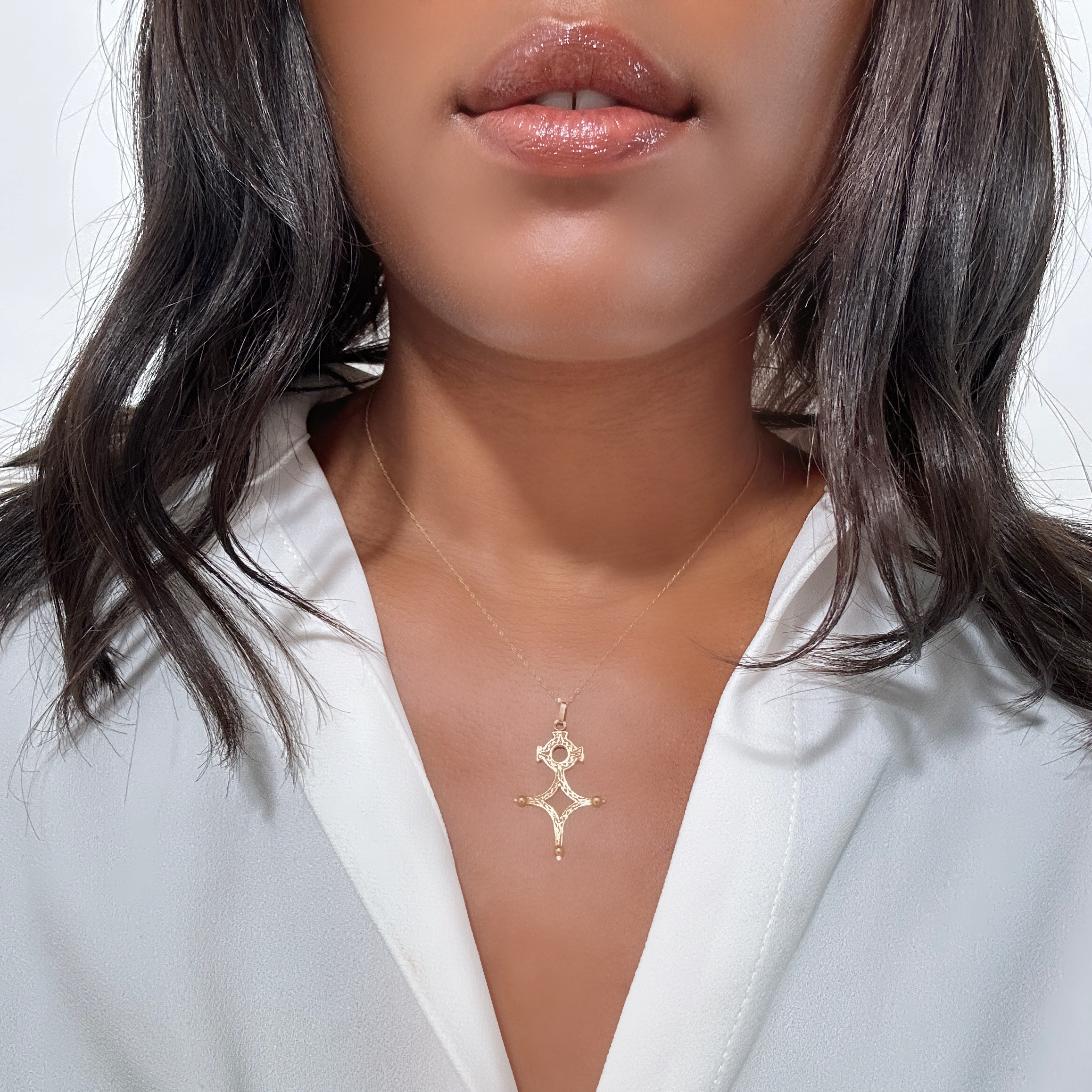Vintage Gold Agadez Pendant (2)