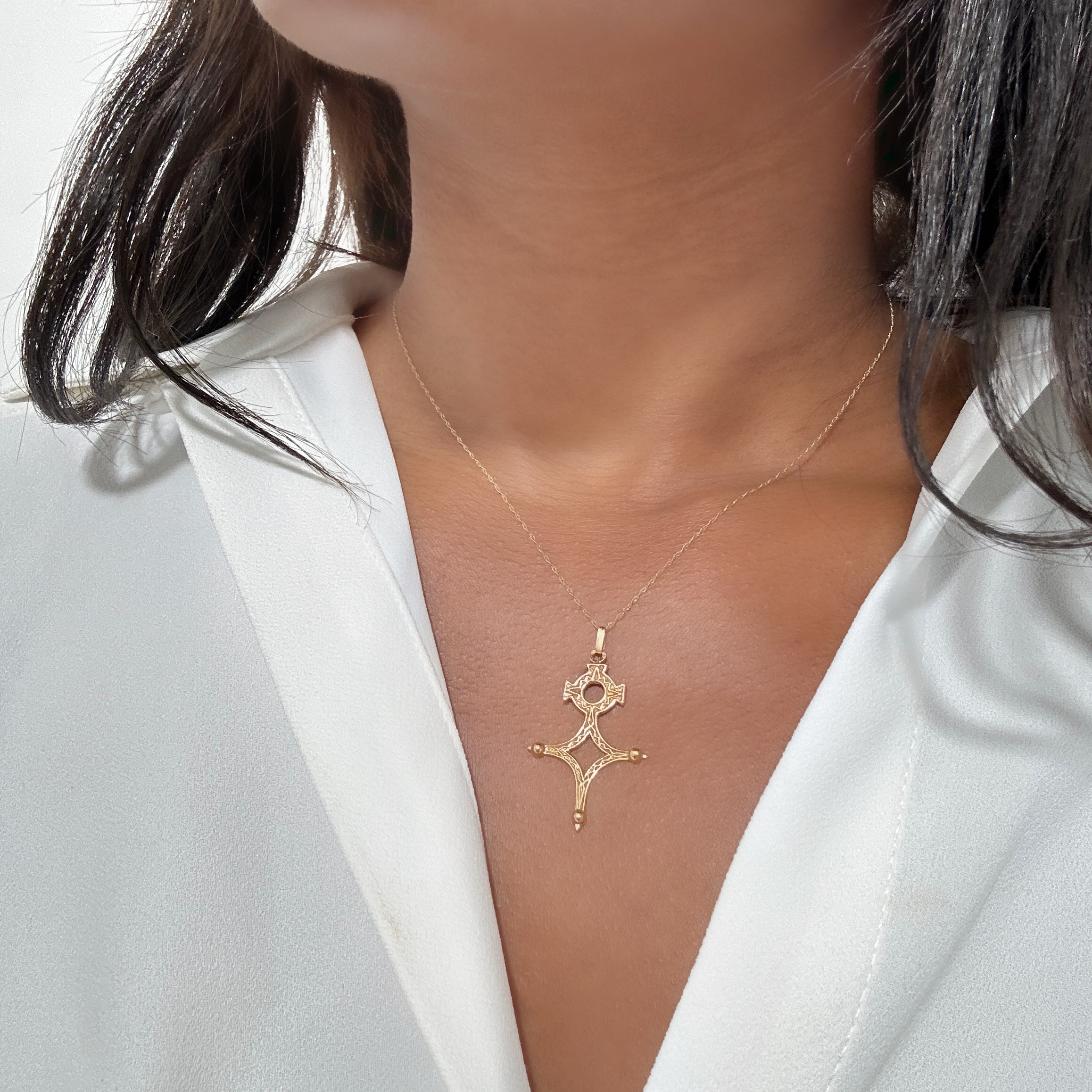 Vintage Gold Agadez Pendant (3)