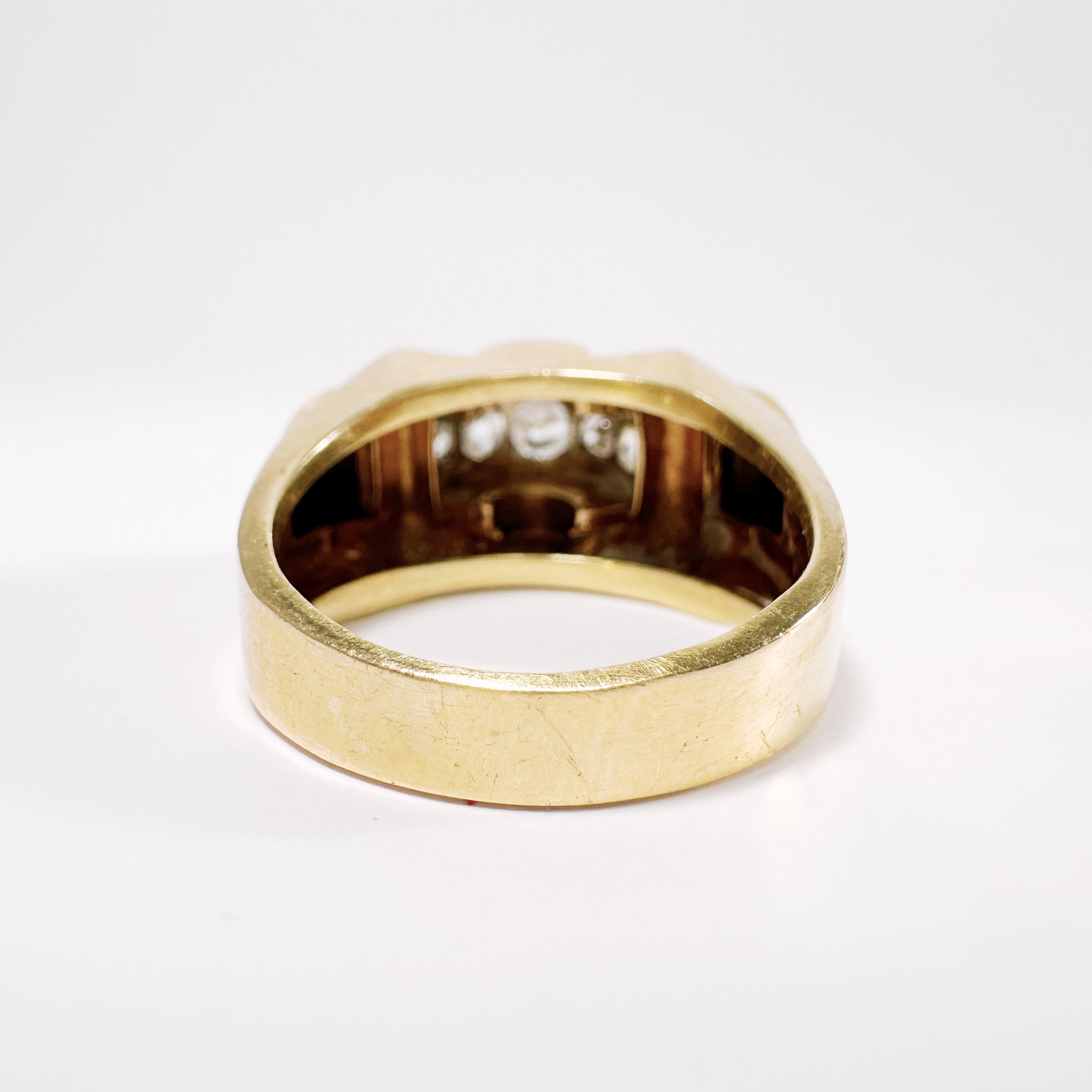 Vintage Gold And Diamond Tank Ring (6)