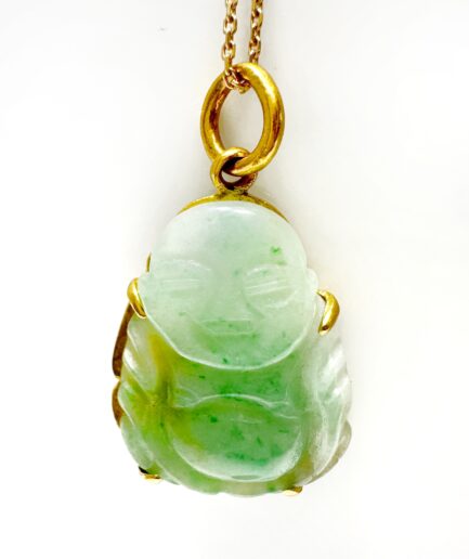 Jade and Gold Buddha Pendant "Shakyamuni"