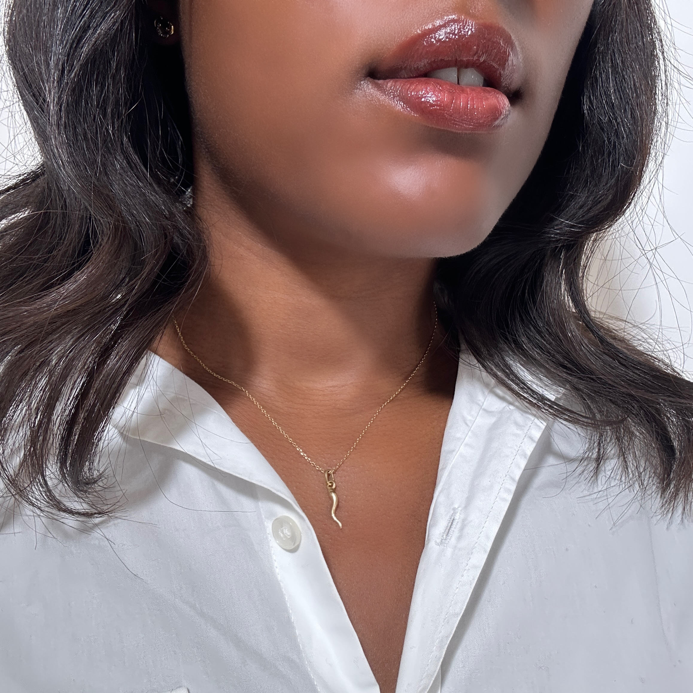 Vintage Gold Cornicello Italian Chili Pendant (2)