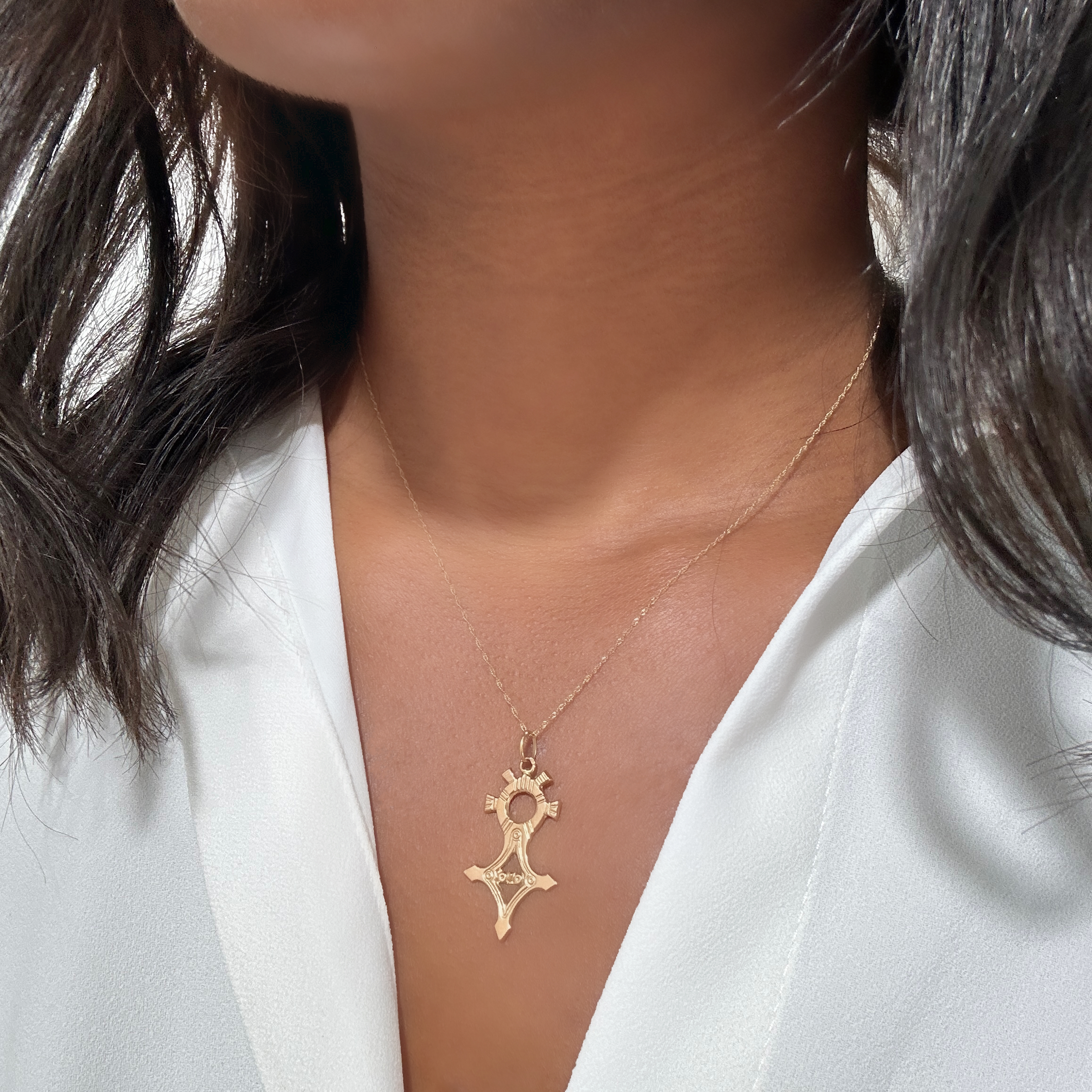 Vintage Gold Cross Of The South Pendant