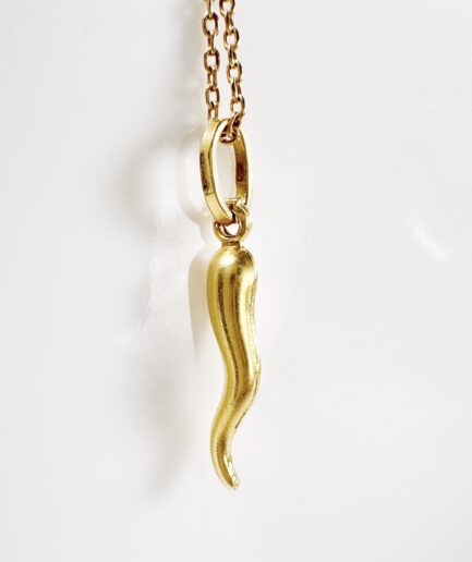 Gold Chili Cornicello Lucky Pendant "Miro"