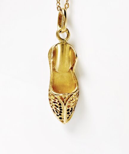 Gold baboush mule pendant "Yasmine"