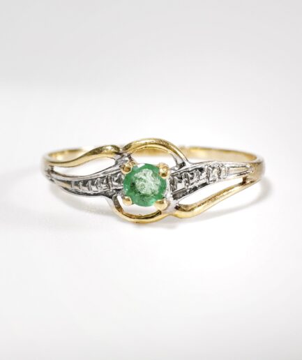 Bague solitaire or et émeraude "Sylvanna"